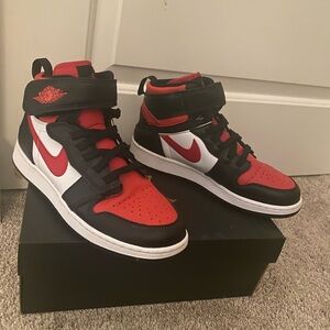 Nike Kids Red and Black High-Top Sneakers